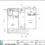一階のリフォーム後図面。玄関の廊下がなくなり採光ができました。